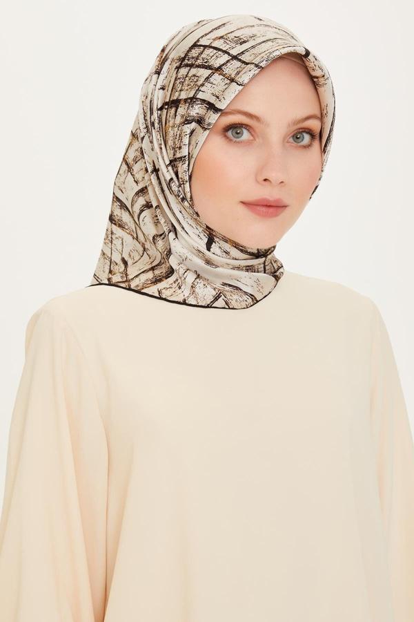 Armine İpek Eşarp 2025 Kış - 9258-01 Twill - Image 1
