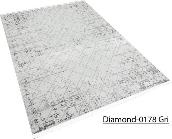 Decoser Diamond Koleksiyonu Dokuma Halı DH0178 Gri - Image 1