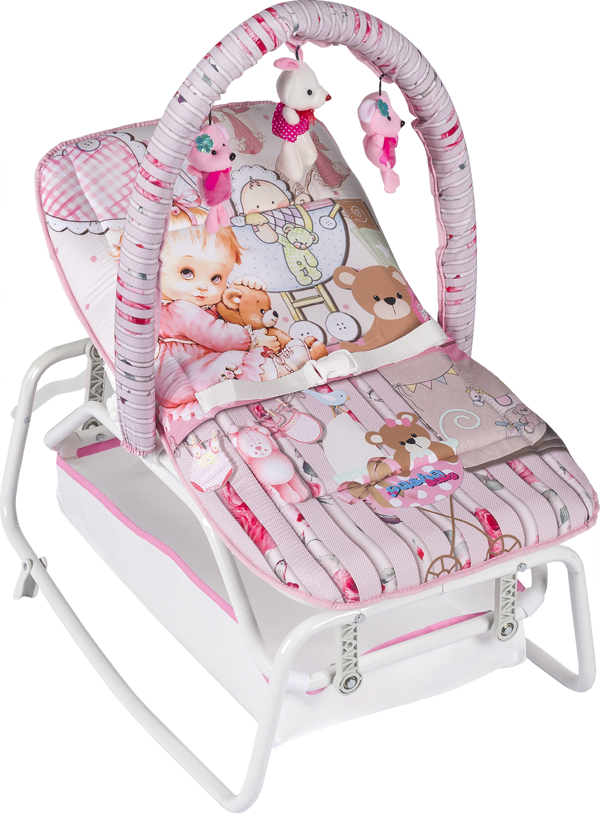 PashaBaby Daddy Anakucağı Oyuncaklı Pembe Ana Kucağı - Image 1