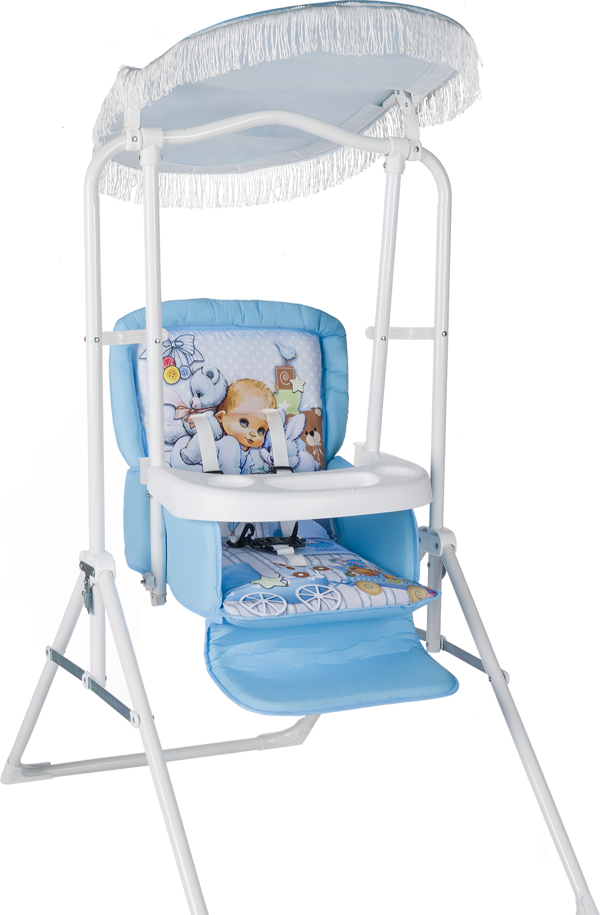 PashaBaby Daddy Ev Tipi Çocuk Salıncak Bebek Desenli M40 - Image 1