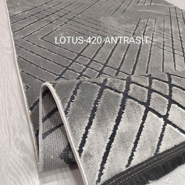 Decoser Lotus Koleksiyonu Dokuma Halı DH420 Antrasit - Image 1