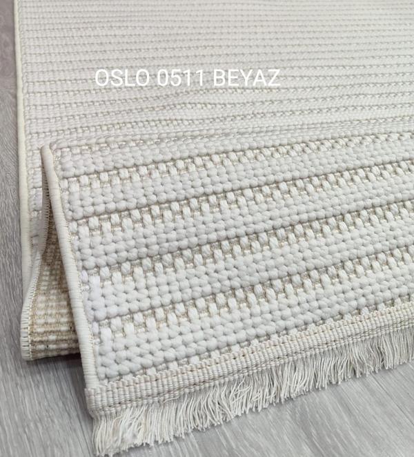 Decoser Oslo Koleksiyonu Dokuma Halı DH511 Beyaz - Image 1