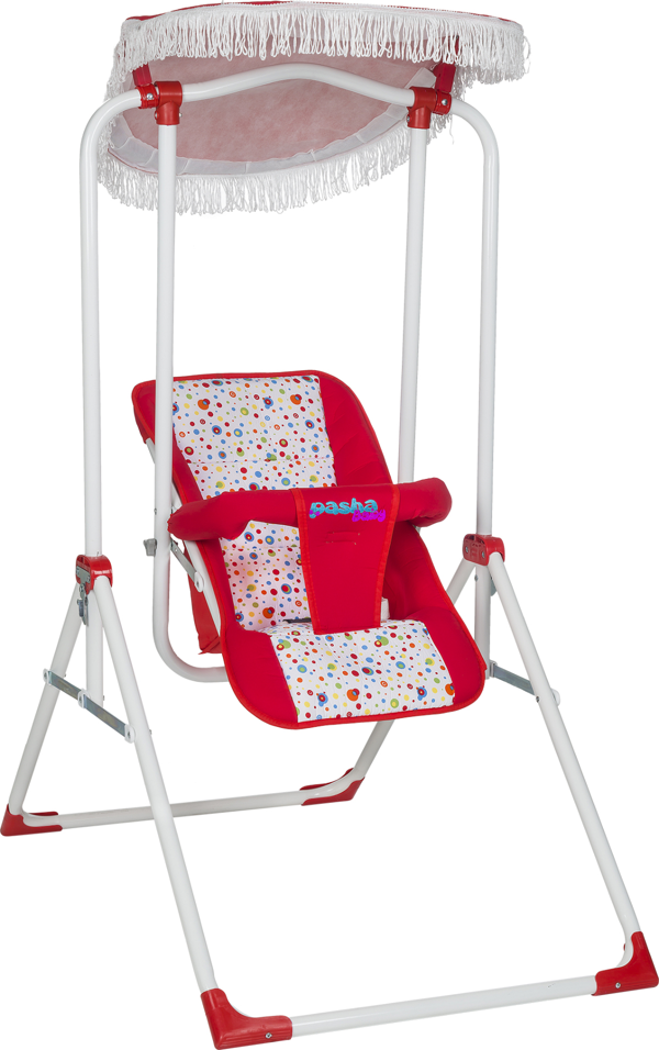 PashaBaby Crazy Eco Tenteli Yatabilen Ev Tipi Salıncak - Image 1