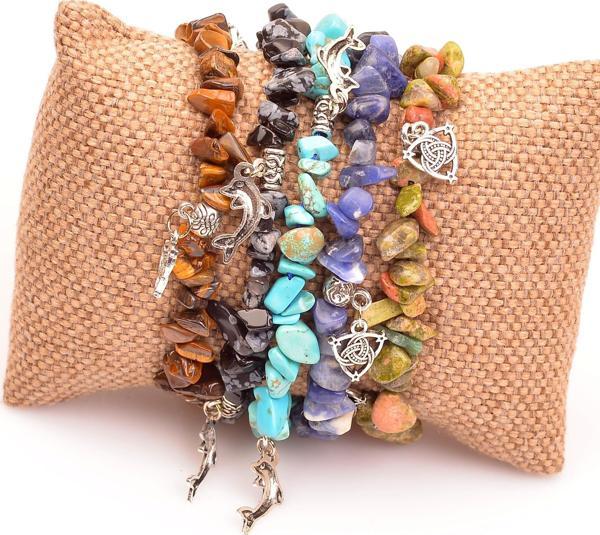 Taş Sandığı Beş Adet Doğal Taş Bileklik - Image 1