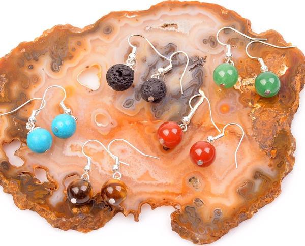 Taş Sandığı Beş Adet Doğal Taş Küpe - Image 1