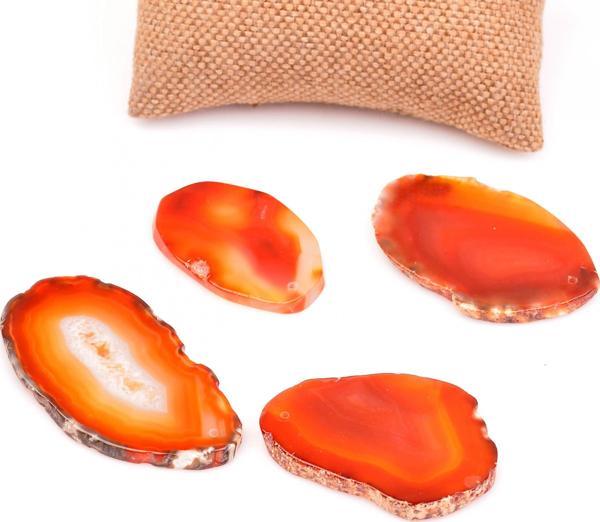 Taş Sandığı Kahverengi Akik Taşı Dilim Kütle - Image 1