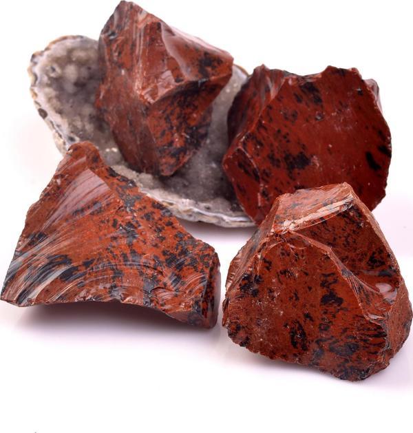 Taş Sandığı Kahverengi Ham Obsidyen Taşı Kütle - Image 1