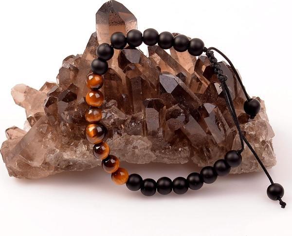 Taş Sandığı Kaplan Gözü - Obsidyen Taşı Bileklik - Ayarlamalı - Image 1