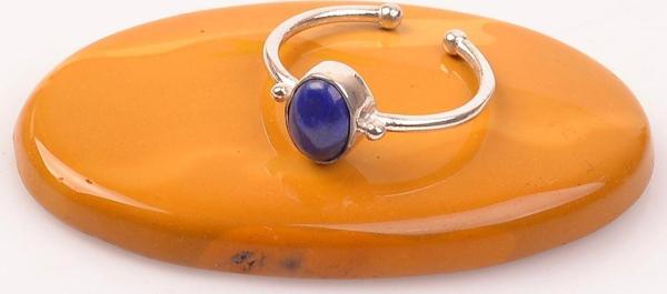 Taş Sandığı Lapis Lazuli Taşı Gümüş Yüzük - Ayarlamalı - Image 1