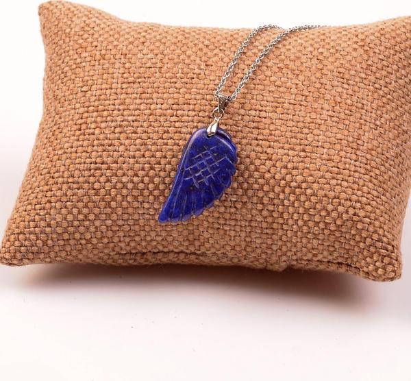 Taş Sandığı Lapis Lazuli Taşı Kanat Kolye - Image 1