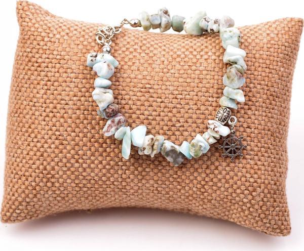 Taş Sandığı Larimar Taşı Şekilsiz Bileklik - Image 1