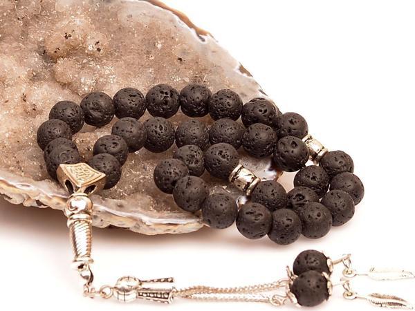 Taş Sandığı Lav Taşı Tesbih ( 8 mm ) - Image 1