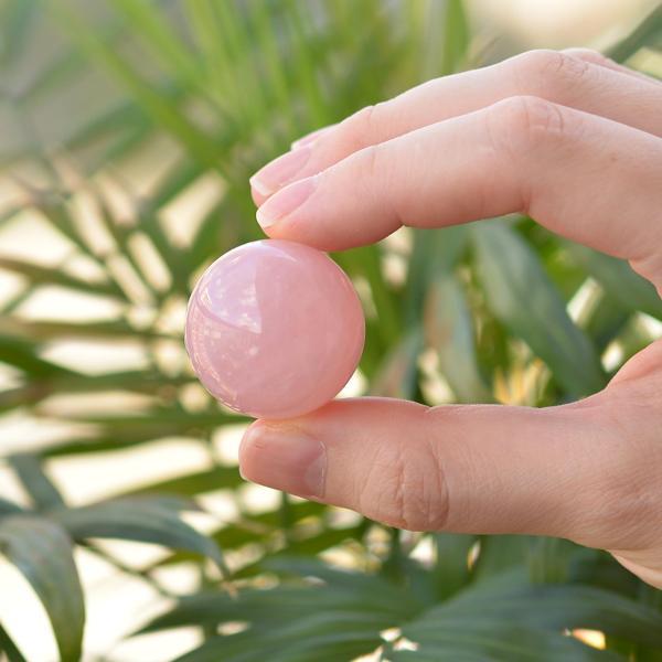 Taş Sandığı Pembe Kuvars Taşı Küre - Küçük Boy - Image 1