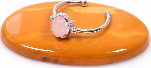 Taş Sandığı Pembe Kuvars Taşı Yüzük - Ayarlamalı - Image 1