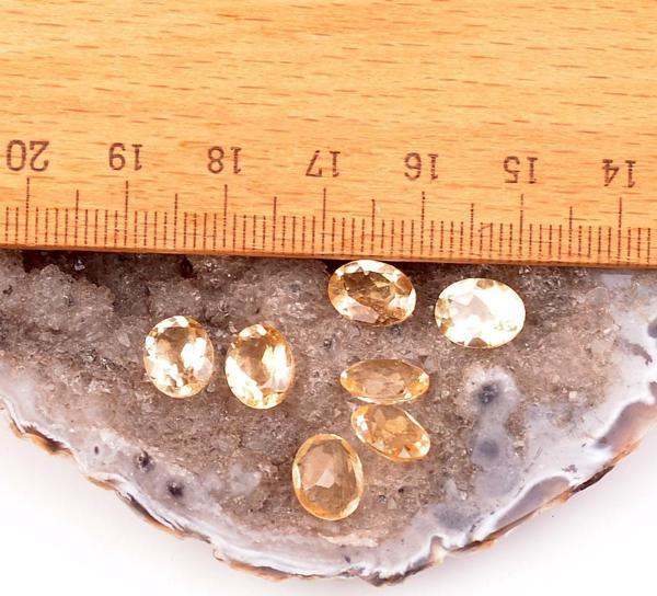 Taş Sandığı Sitrin Taşı Faset Kesim - Yüzük ve Kolye Taşı - Image 1