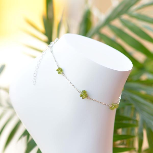 Taş Sandığı Peridot Taşı Gümüş Halhal - Zebercet Taşı - Image 1