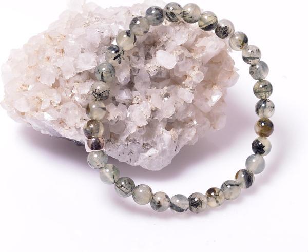 Taş Sandığı Prehnite Taşı Bileklik ( 6 mm ) - Image 1