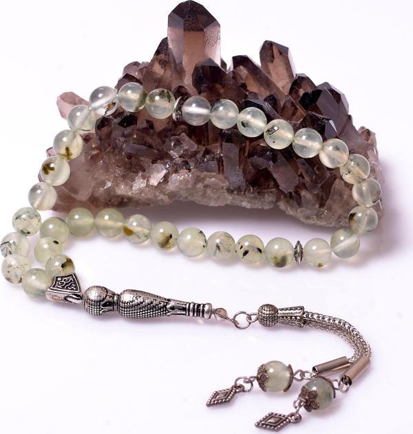 Taş Sandığı Prehnite Taşı Tesbih - 8 mm - Image 1