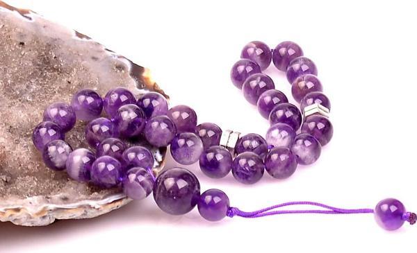 Taş Sandığı Ametist Taşı Tesbih (8 mm) - Image 1