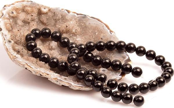 Taş Sandığı Obsidyen Taşı Dizi (8 mm) - Image 1