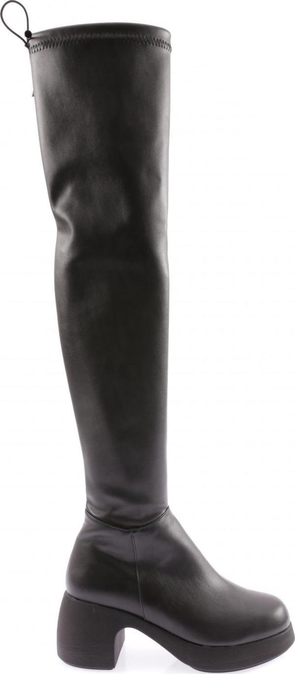 Dgn 2100 Kadin Strech Knee High Topuklu Çizme - Image 1