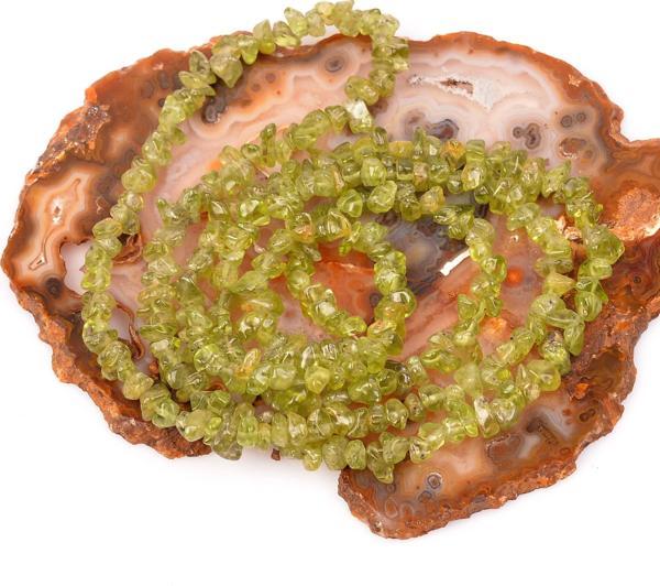 Taş Sandığı Zebercet Taşı Şekilsiz Dizi - Peridot Taşı  - Image 1