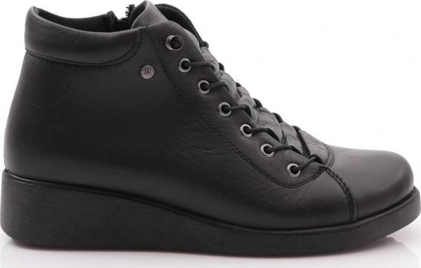 DGN 432 PİLİSELİ LASTİK BAĞCIKLI YANDAN FERMUARLI KADIN BOT - Image 1