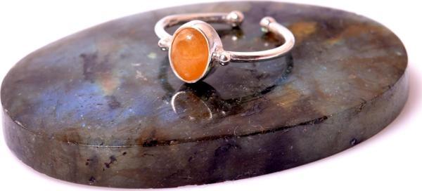 Taş Sandığı Heliador Taşı Gümüş Yüzük - Ayarlamalı - Image 1