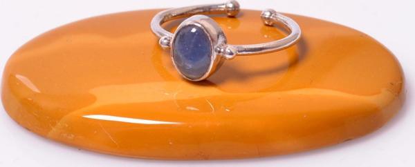 Taş Sandığı Safir Taşı Gümüş Yüzük - Ayarlamalı - Image 1