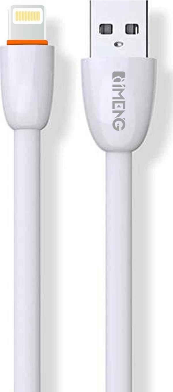 İmeng Apple İphone 11 3.1A UsbA to Lightning Data ve Hızlı Şarj Kablosu Beyaz - Image 1