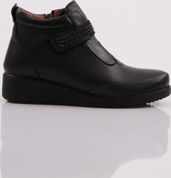 DGN 441 TAŞLI CIRT DETAYLI YANDAN FERMUARLI LASTİKLİ KADIN BOT - Image 1