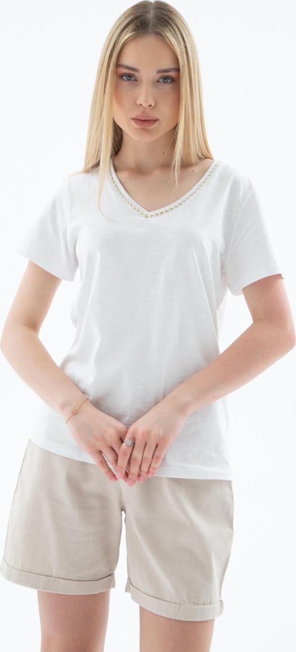 Fashion Friends 25Y0478K1 Kadın V Yaka T-Shirt - Image 1