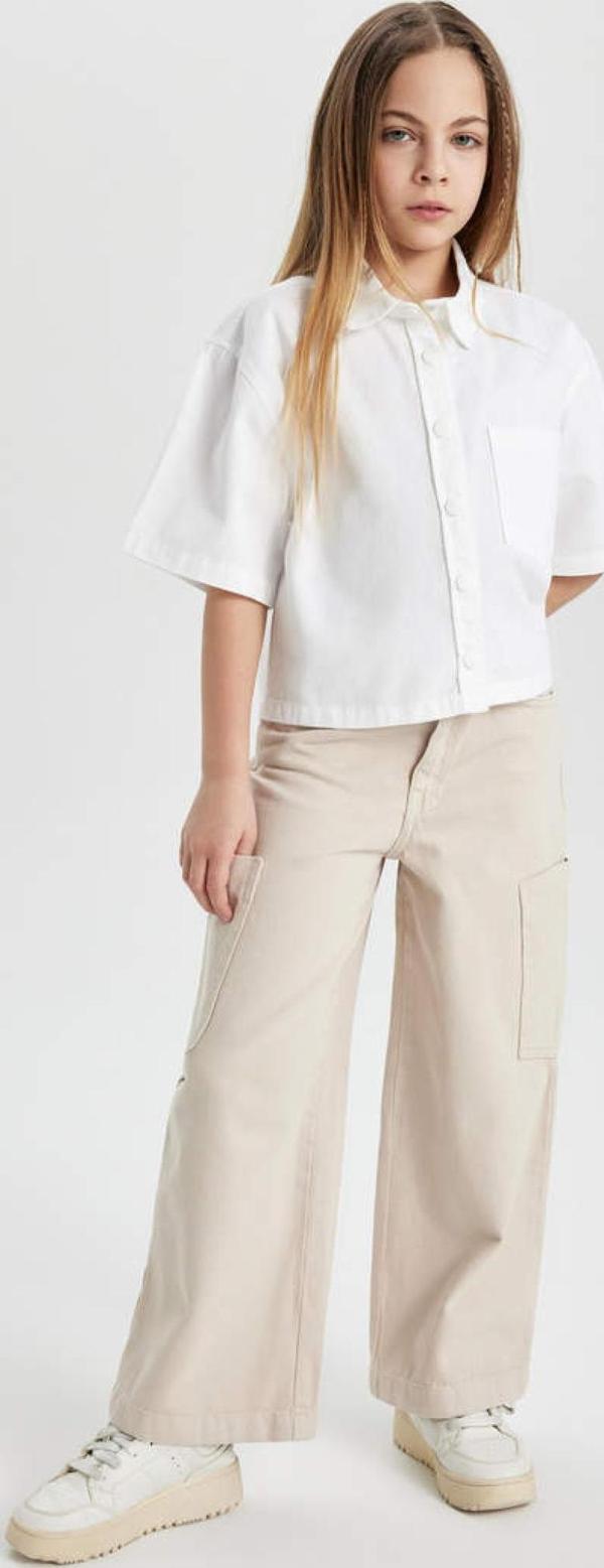 Defacto C0451A8 Ss Wide Leg Kargo Geniş Paça Jean Pantolon - Image 1