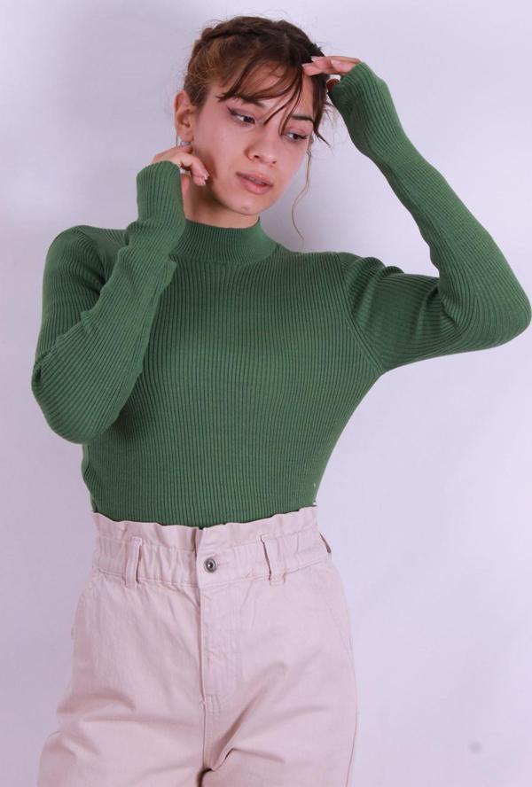 Fashion Friends 24K0112K1 Kadın Dik Yaka Kazak - Image 1