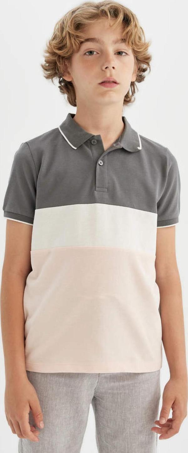 Defacto Erkek Çocuk Pike Kısa Kollu Polo Tişört C2603A8 - Image 1