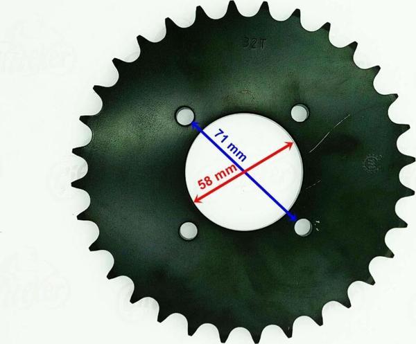 Atv Arka Dişli 530-32T İç 58 Mm 4 Delikli Ind Öm - Image 1