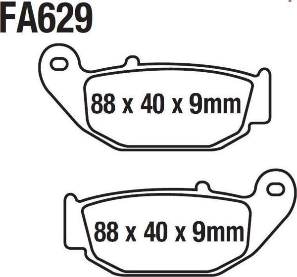 Mondial Arka Fren Disk Balatası Fa629 125 Drift L (Em) Honda Msx 125 Cbr 125 Crf 250(17-..) - Image 1