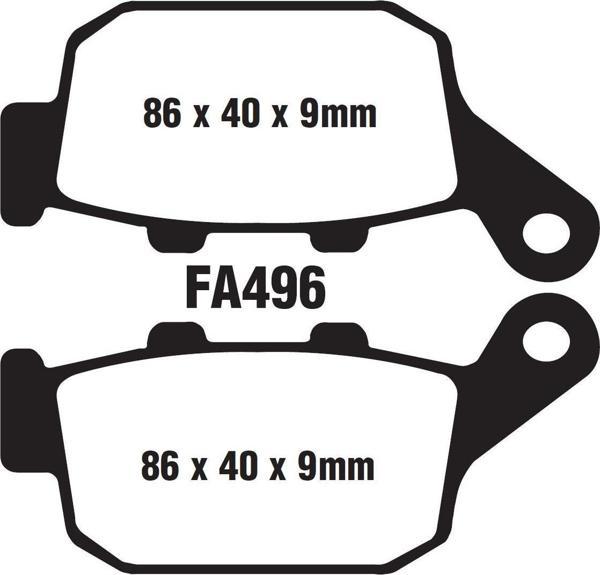 Mondial Arka Fren Disk Balatası (Cbs) Fa496 A Kalite 125 Drift L - Vultre 125 İ Kd 125 F - Image 1
