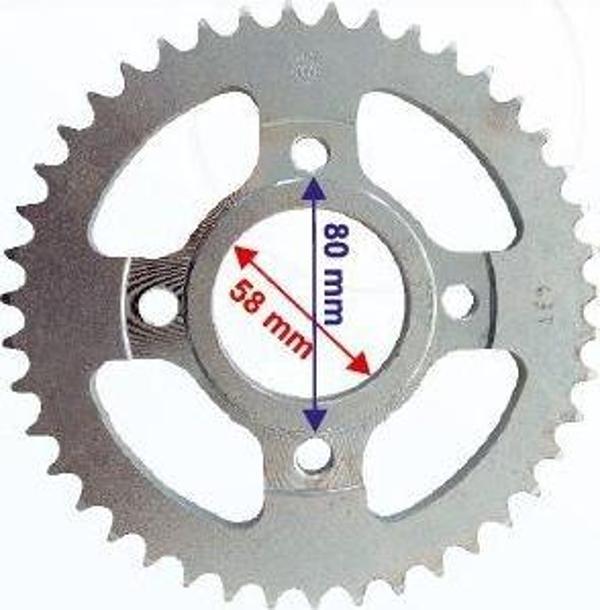 125 Cg Model Arka Dişli 428-43T İç 58 Mm Öm - Image 1