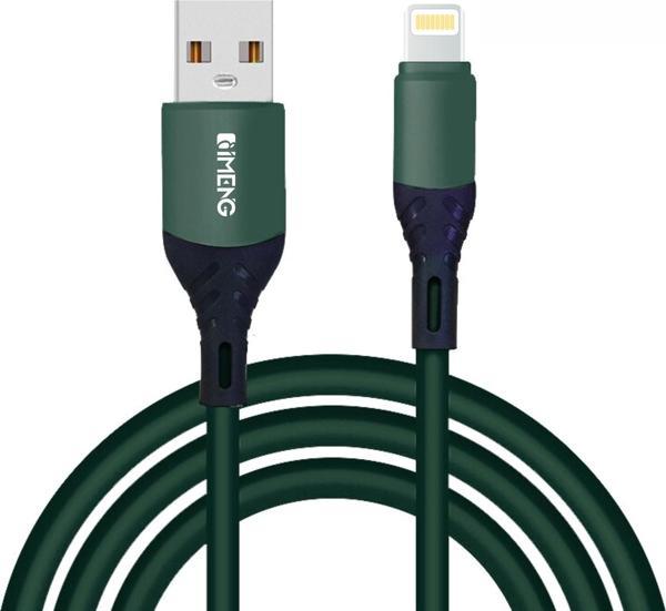 İmeng Apple İphone 13 Mini 6A 100W UsbA to Lightning Data ve Hızlı Şarj Kablosu Yeşil - Image 1