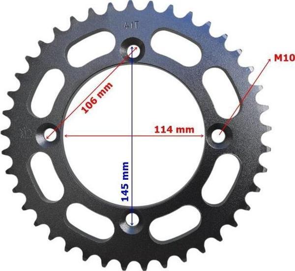 Atv Au200 Arka Dişli 530-41T İç 114 Mm 4 Delıklı Ind Öm - Image 1
