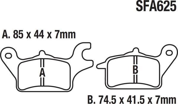 Arora Zrx 200 Arka Fren Disk Balatası Sfa625 - Image 1