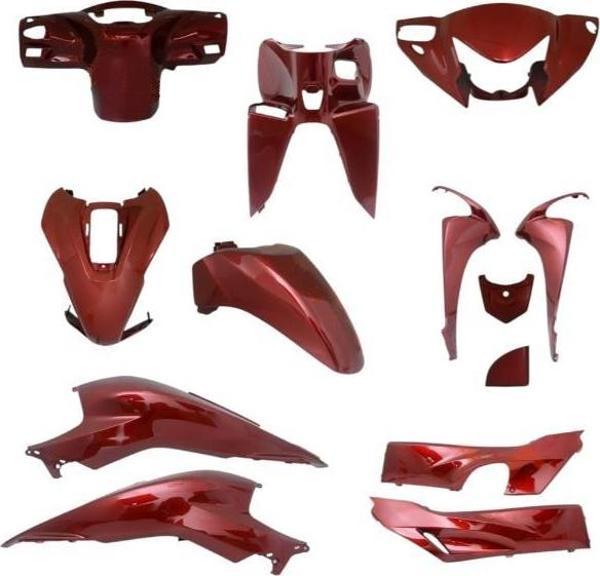 Honda Dio 110 Kaporta Seti Kırmızı 13 Parça İth - Image 1