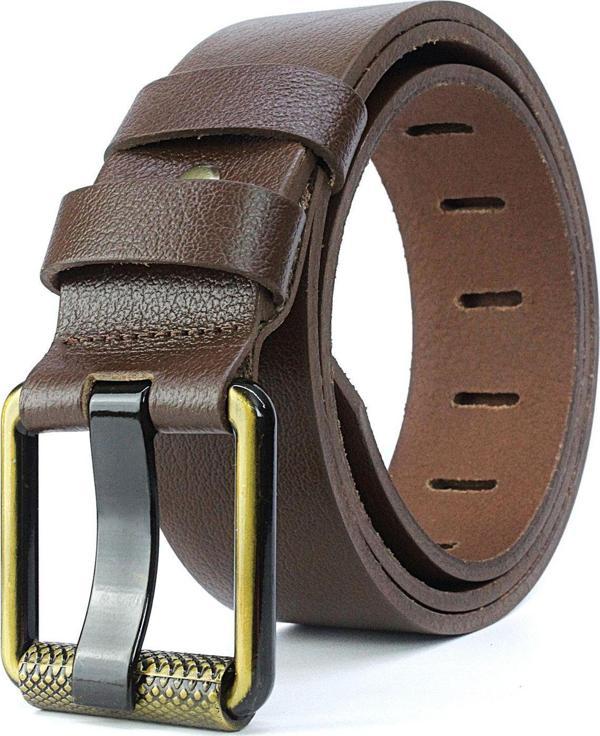 Livize Erkek Hakki Deri 4,5 Cm Kot Kemeri Lacivert - Image 1