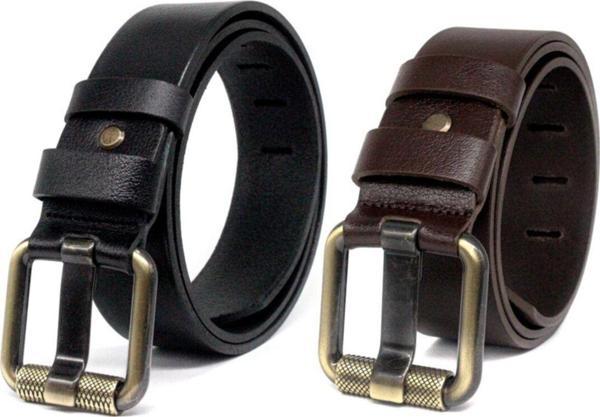 Livize 2'Li Hakiki Deri Erkek Kot Kemeri 4,5 Cm Sh/Kh - Image 1