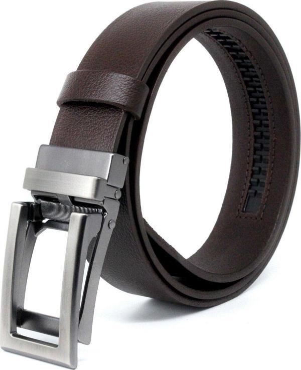 Livize Manda Derisi Otomatik Tokalı Deliksiz Erkek Kemeri - Otomatik Kemer - Image 1