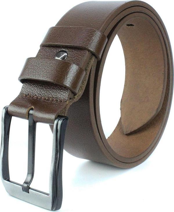 Livize %100 Manda Derisi Erkek Kot Kemeri 4,5 Cm Açık Kahverengi - Image 1