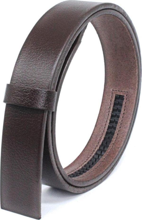 Livize Otomatik Toka Için Kemer %100 Manda Derisi Kahverengi 3,5Cm - Image 1