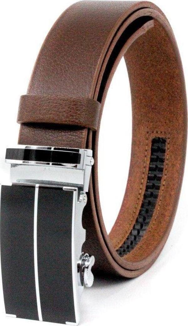 Livize Erkek Kemeri Otomatik Tokalı Deliksiz Manda Derisi Klasik - Image 1