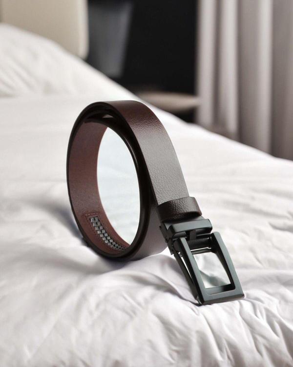 Livize Manda Derisi Otomatik Tokalı Deliksiz Erkek Kemeri- Otomatik Kemer - Image 1